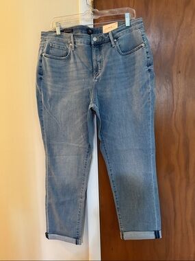 NYDJ Size 14 Regular Light Blue Cropped Jeans - Straight Ankle